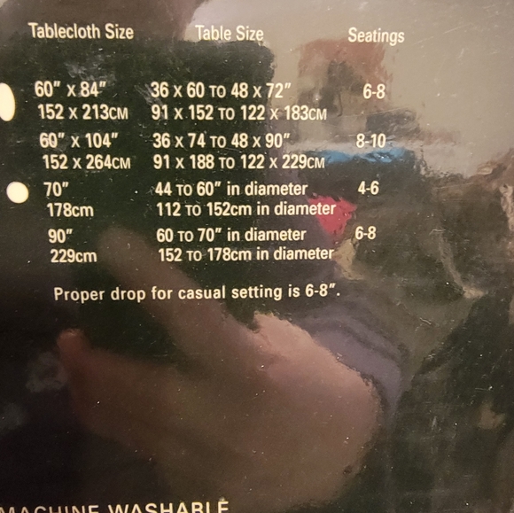 NWT VTG Lauren Ralph Lauren 70" Round Cream Twill Tablecloth - Picture 5 of 6